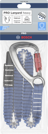 Bosch掛繩重 16 公斤，附登山扣。.